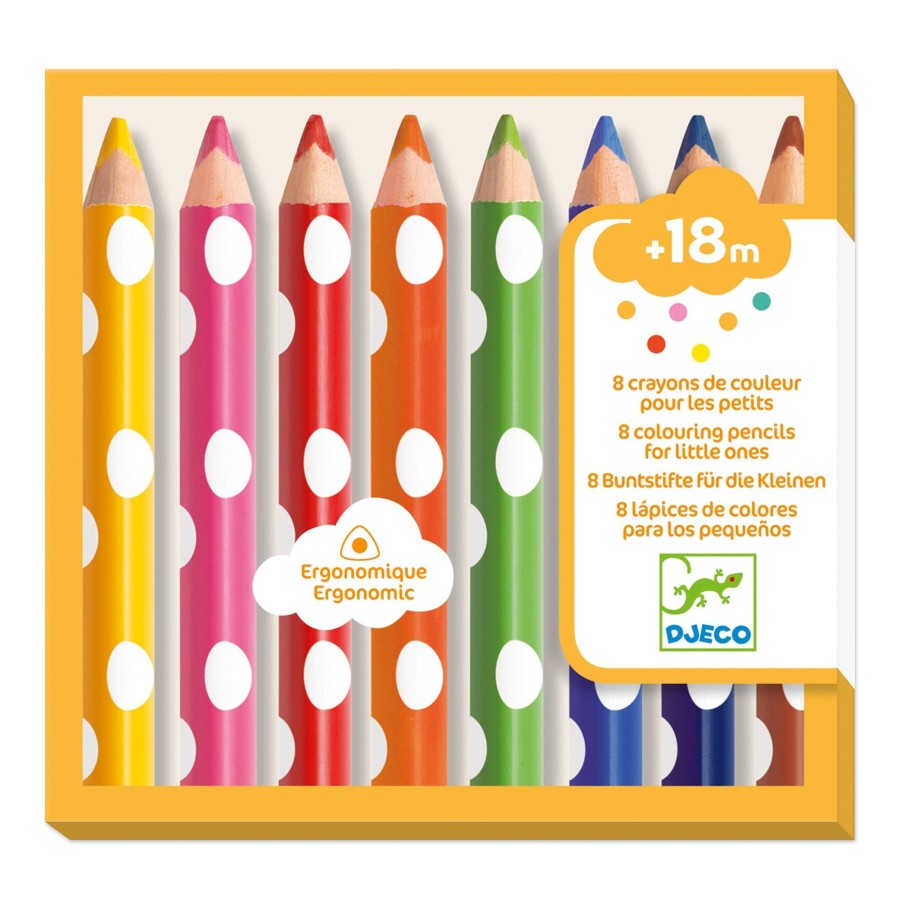 Arts & Craft Chevron Down Icon Djeco | Djeco 8 Coloured Pencils For Young Children