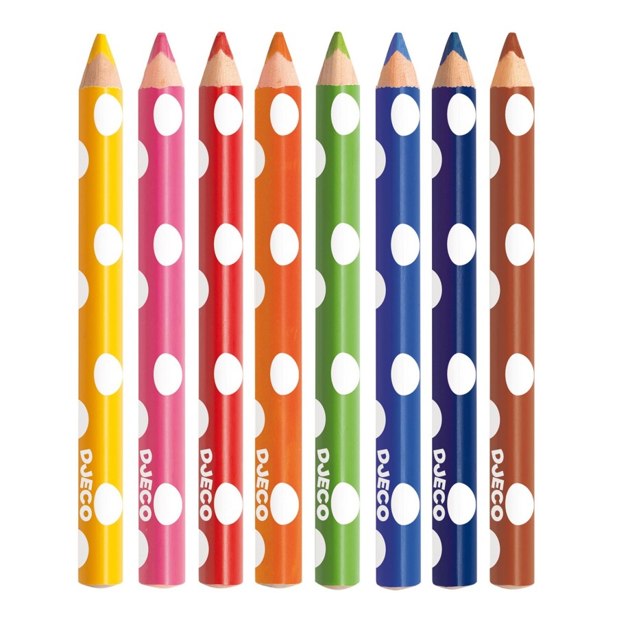 Arts & Craft Chevron Down Icon Djeco | Djeco 8 Coloured Pencils For Young Children