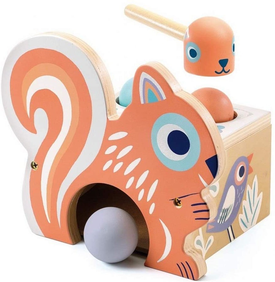 Toys Djeco Gifts Under £25 | Djeco Babynut Wooden Hammer Toy