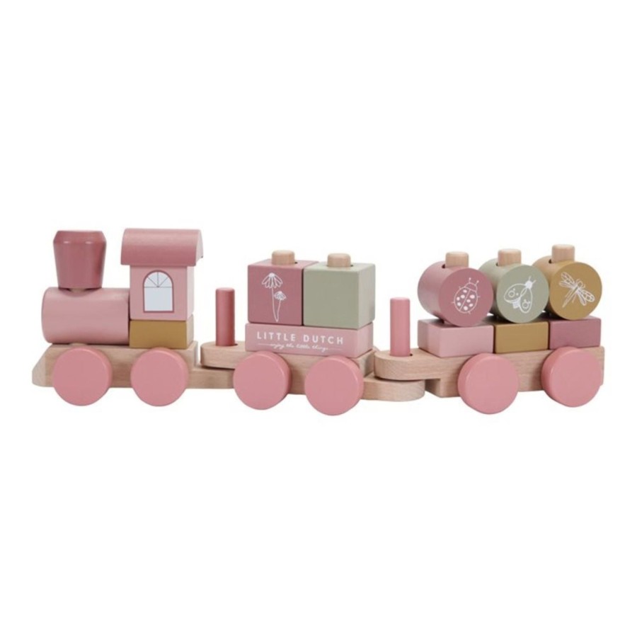 Toys Little Dutch Blocks And Stacking | Little Dutch Stacking Train Flowers