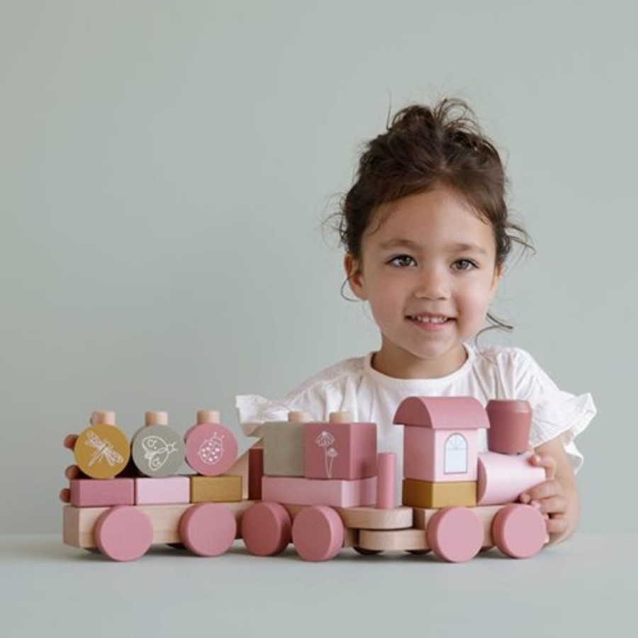 Toys Little Dutch Blocks And Stacking | Little Dutch Stacking Train Flowers