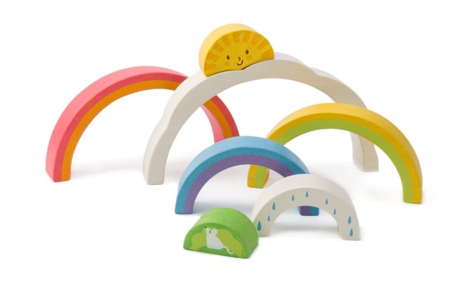 Toys Tender Leaf Toys Blocks And Stacking | Tender Leaf Toys Rainbow Tunnel