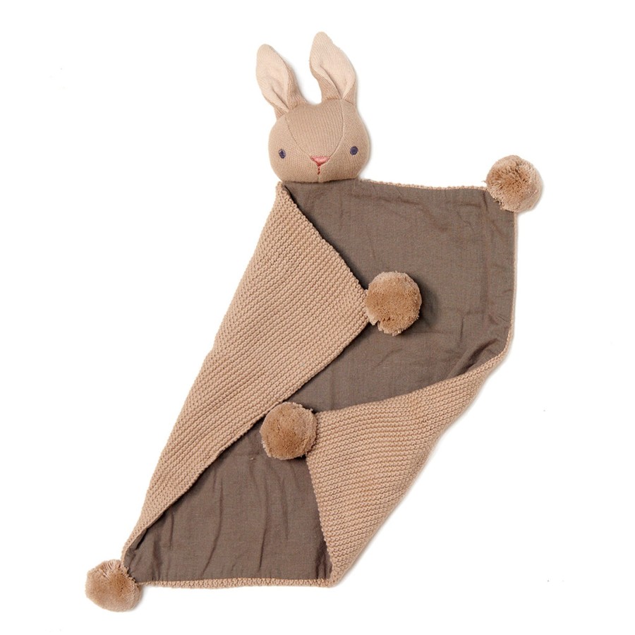 Toys Tender Leaf Toys Comforters And Teddies | Threadbear Designs Taupe Bunny Comforter