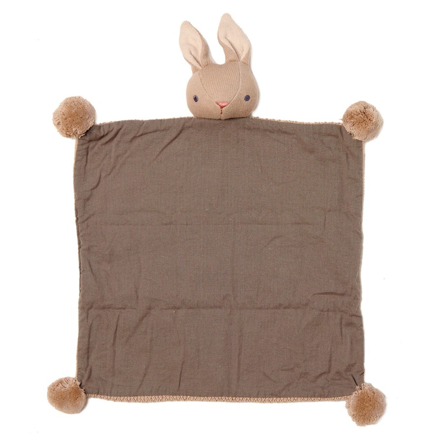 Toys Tender Leaf Toys Comforters And Teddies | Threadbear Designs Taupe Bunny Comforter