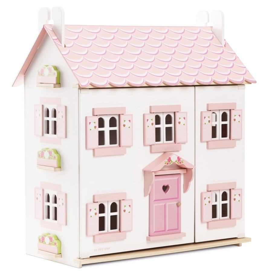 Toys Le Toy Van Wooden Dolls House Furniture | New Look Sophie'S Doll House + Furniture & Dolls Bundle