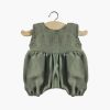 Toys Minikane Dolls | Minikane Noa Linen Romper Olive Green