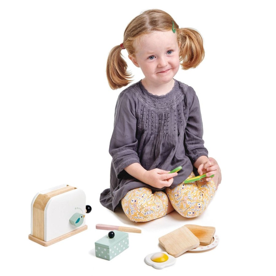 Toys Tender Leaf Toys Wooden Play Food | Tender Leaf Toys Breakfast Toaster Set