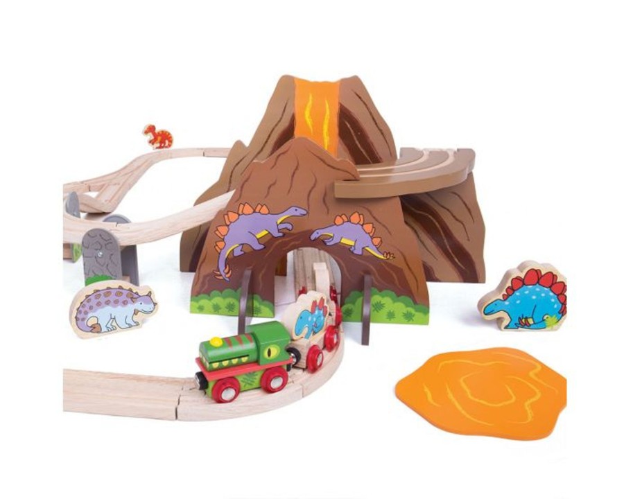 Toys Bigjigs Toys Pre-School | Bigjigs Dinosaur Train Set