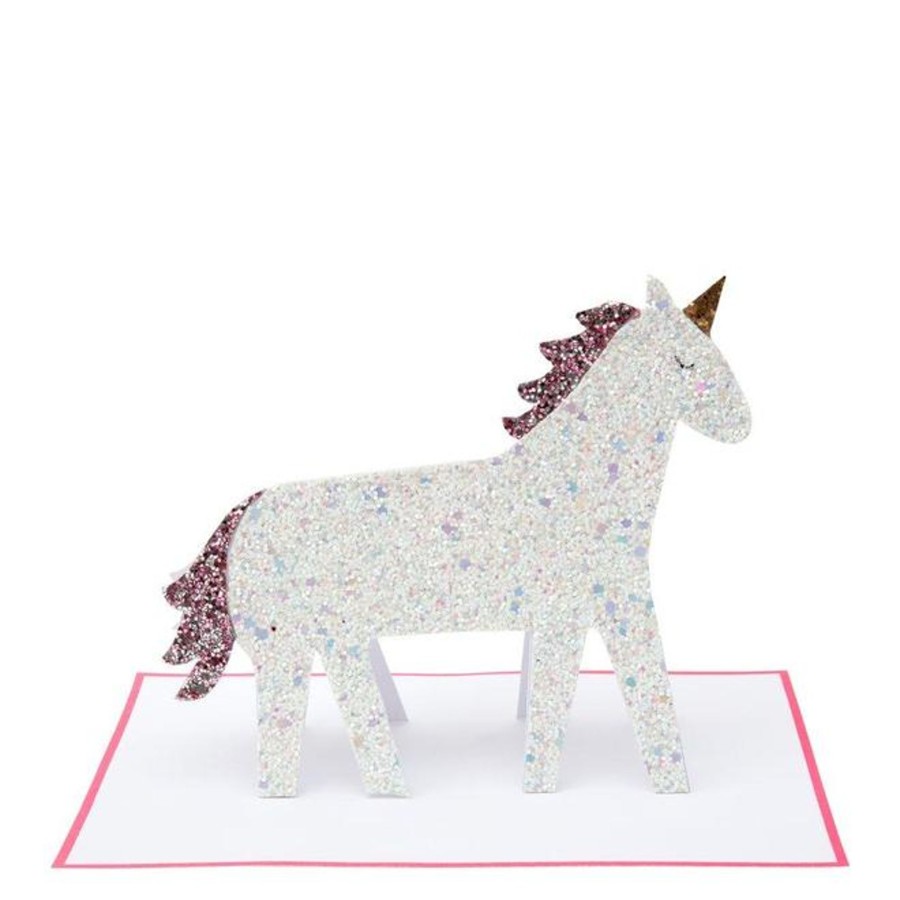 Toys Meri Meri Games & Books | Meri Meri Unicorn Glitter Stand-Up Card