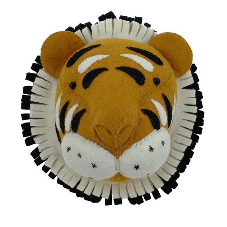 Interiors Chevron Down Icon Fiona Walker | Fiona Walker Tiger Head With Double Ruff