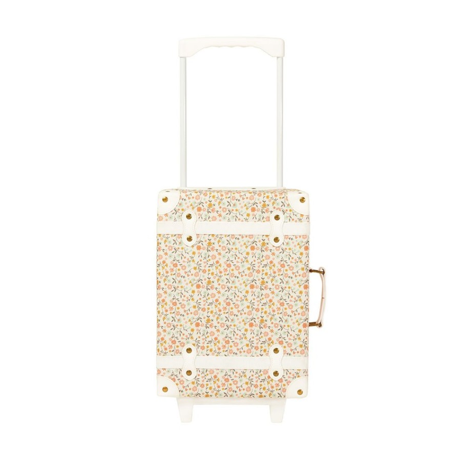 Accessories Chevron Down Icon Olli Ella | Olli Ella See-Ya Suitcase Praire Floral