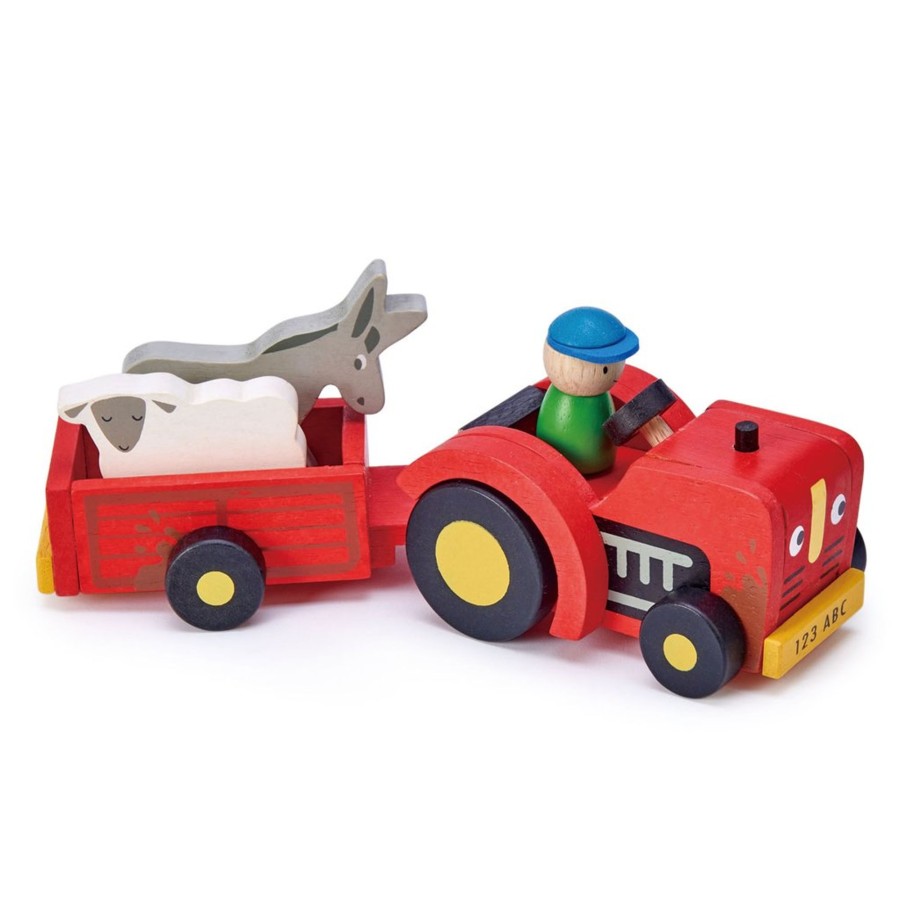 Toys Tender Leaf Toys Pre-School | Tender Leaf Toys Tractor And Trailer