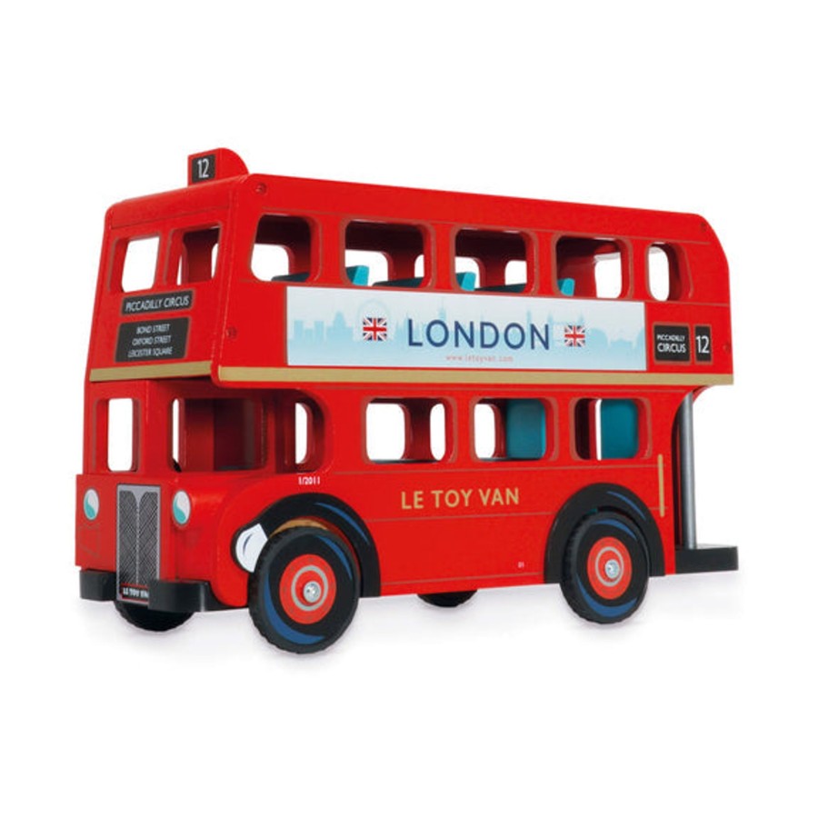 Toys Le Toy Van Garages & Cars | Le Toy Van Wooden Red London Bus