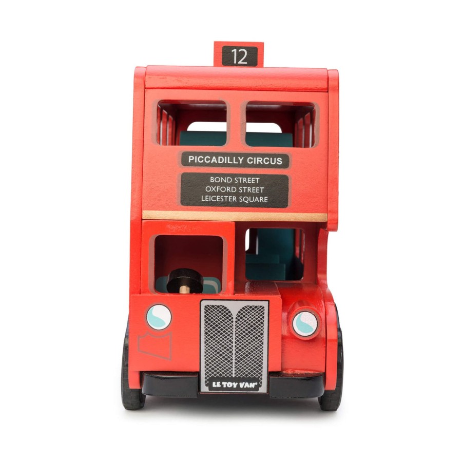 Toys Le Toy Van Garages & Cars | Le Toy Van Wooden Red London Bus