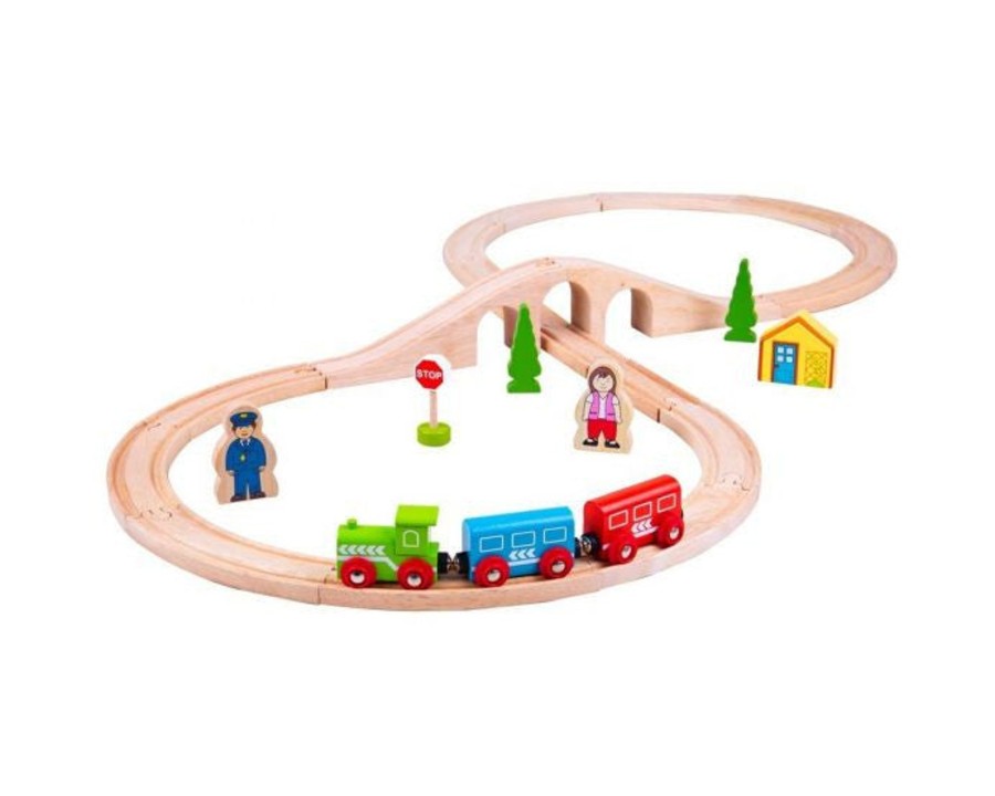 Toys Bigjigs Toys Vehicles And Accessories | Bigjigs Wooden Train Set