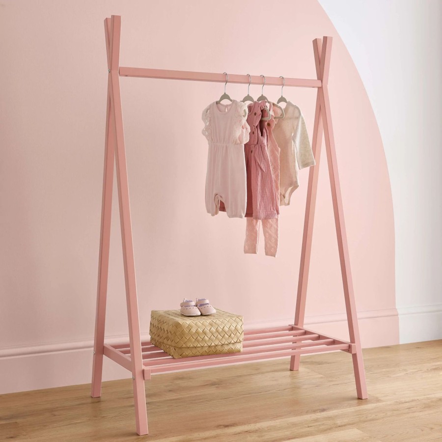 Interiors Chevron Down Icon Cottage Toys | Nola Clothes Rail Blush Pink