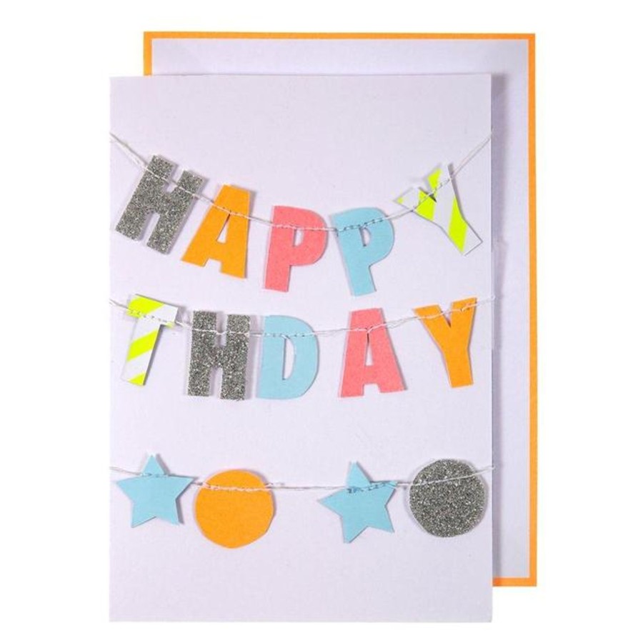 Toys Meri Meri Games & Books | Meri Meri Neon Birthday Garland Card