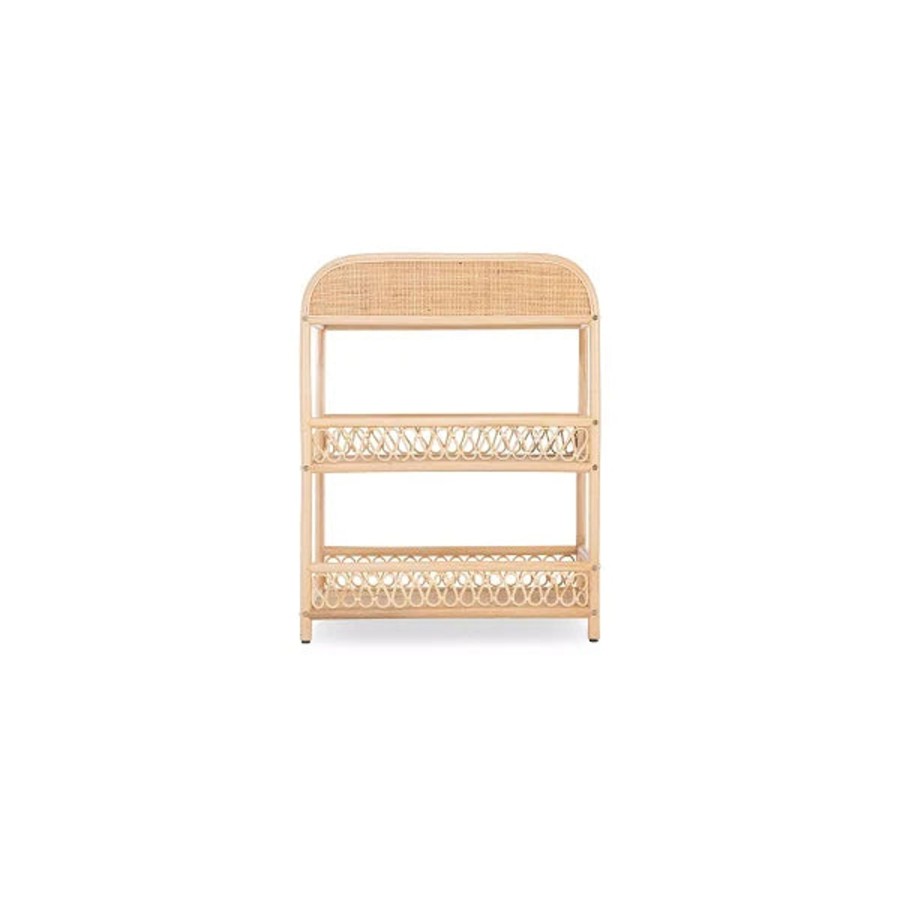 Interiors Chevron Down Icon Cottage Toys | Aria Rattan Changing Table Natural