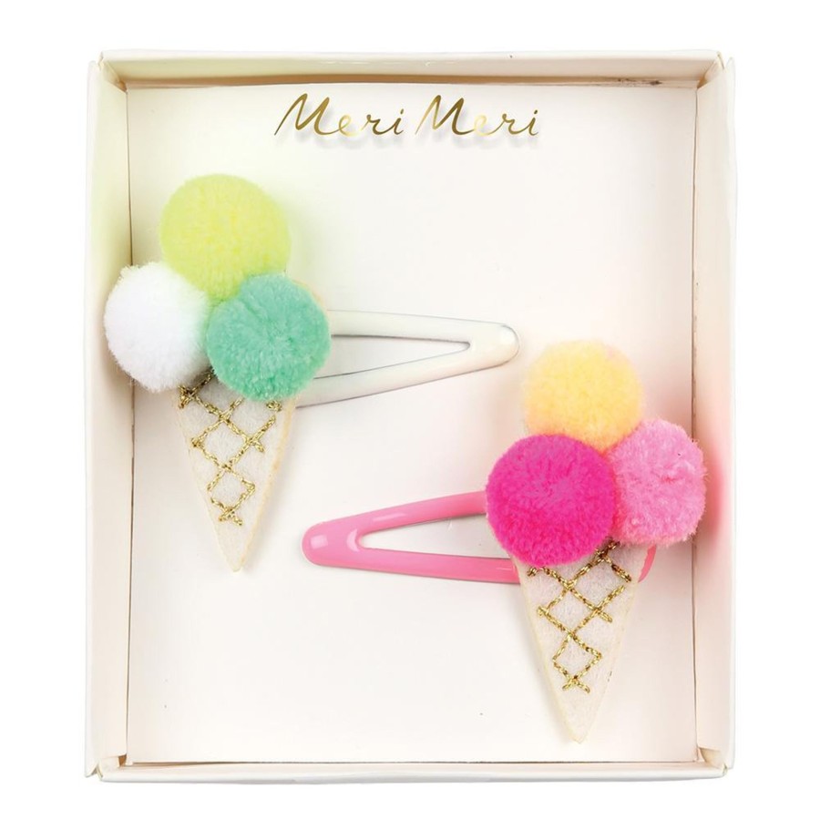 Accessories Chevron Down Icon Meri Meri | Meri Meri Pompom Ice Cream Hair Clips