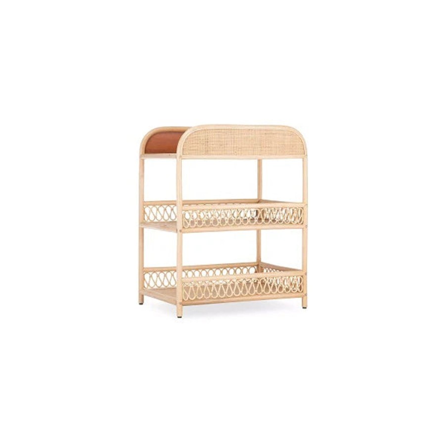 Interiors Chevron Down Icon Cottage Toys | Aria Rattan Changing Table Natural