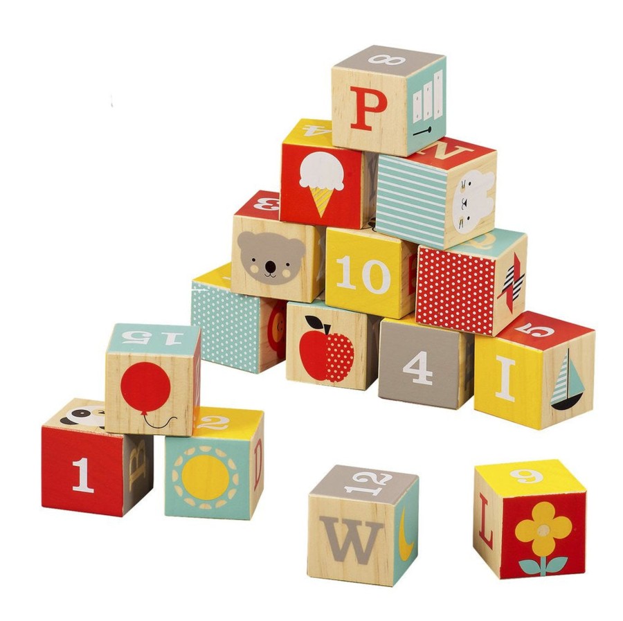 Toys Petit Collage Gifts Under £25 | Petit Collage Abc Wooden Blocks