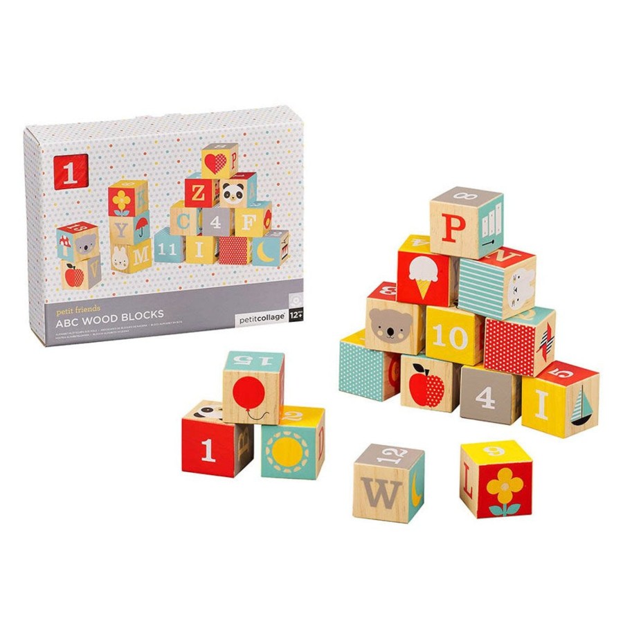 Toys Petit Collage Pre-School | Petit Collage Abc Wooden Blocks