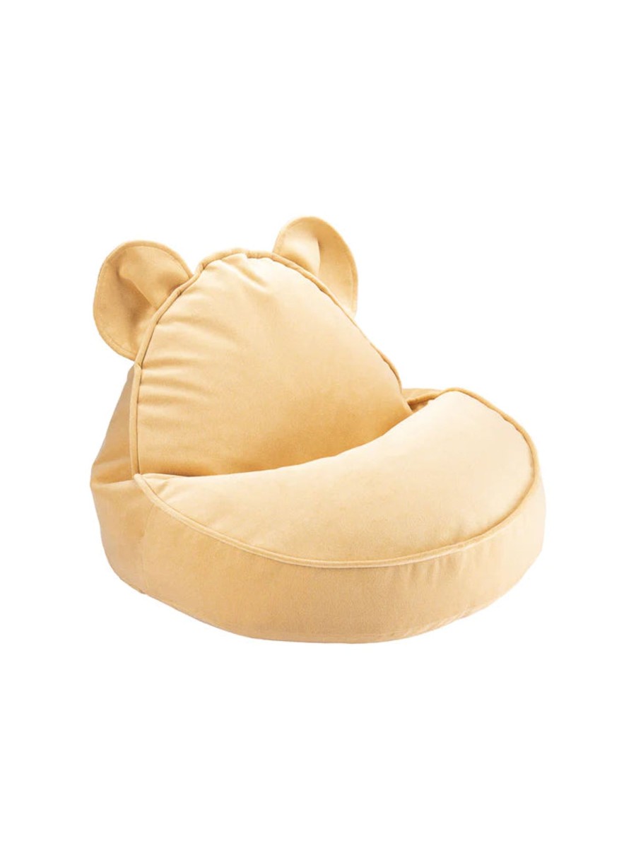 Interiors Chevron Down Icon Wigiwama | Wigiwama Velvet Salted Caramel Bear Beanbag