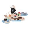 Toys Bigjigs Toys Pirates, Castles And Farms | Bigjigs Mini Pirate Ship Playset