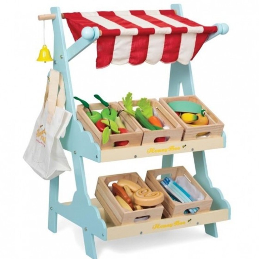 Toys Le Toy Van Wooden Toy Kitchens | Le Toy Van Honeybee Market Stall Play Toy