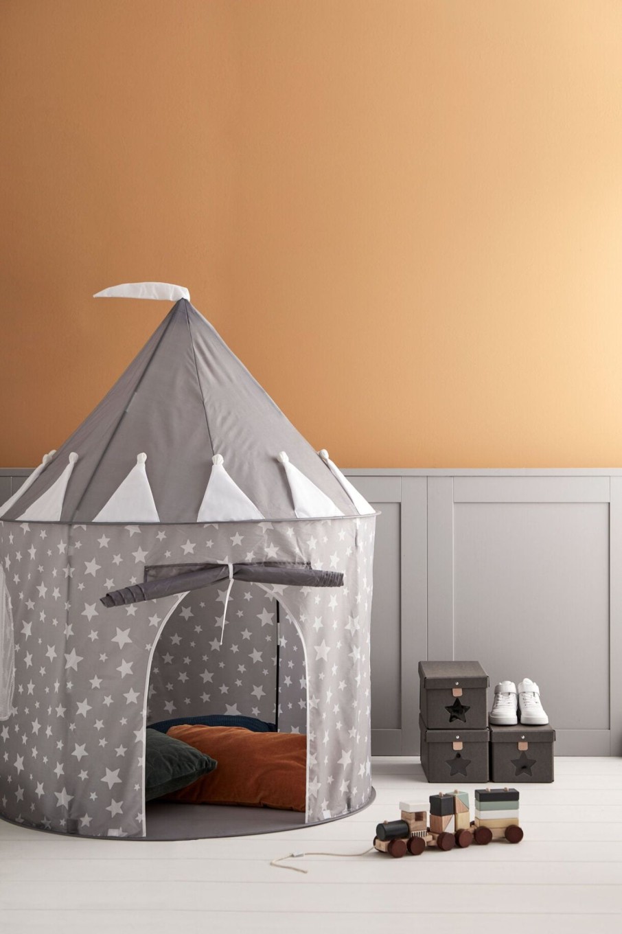 Toys Kids Concept Play Houses And Tents | Kids Concept Play Tent Grey Star