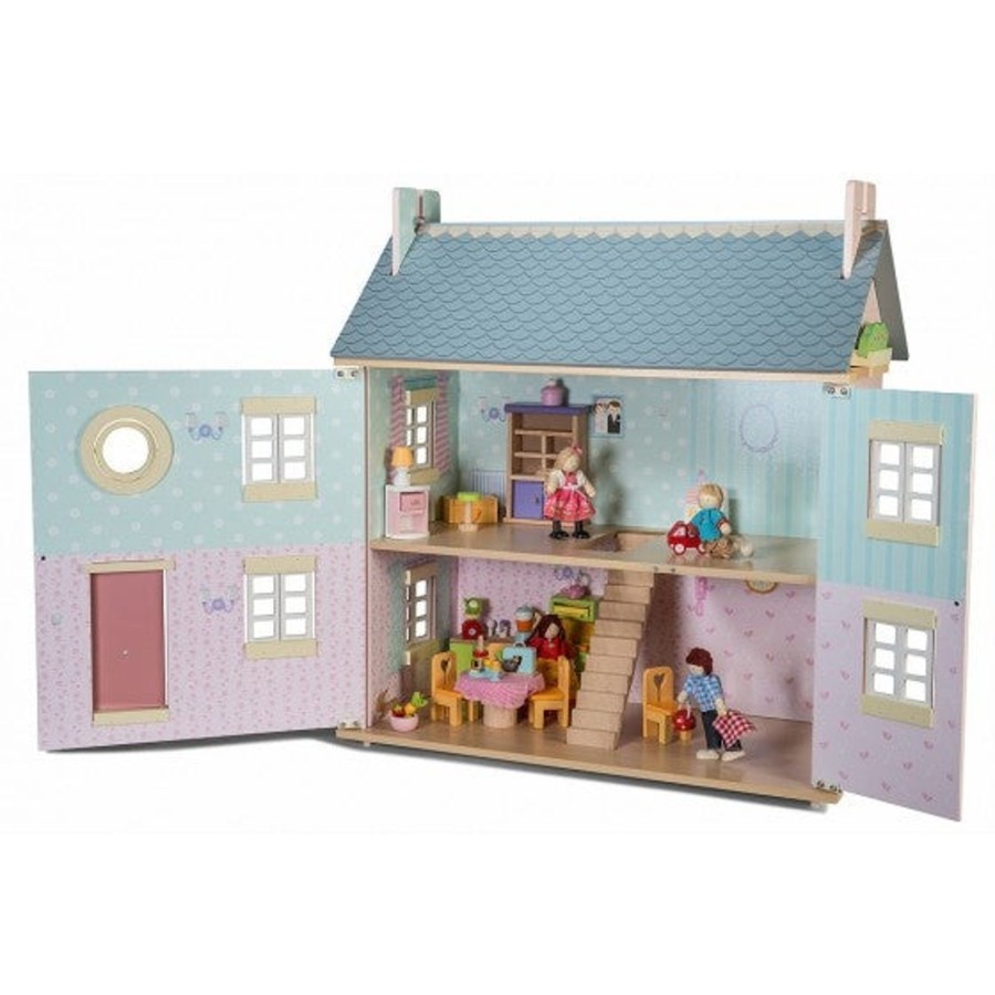 Toys Le Toy Van Wooden Dolls House Furniture | Le Toy Van Bay Tree House + Furniture & Dolls Bundle