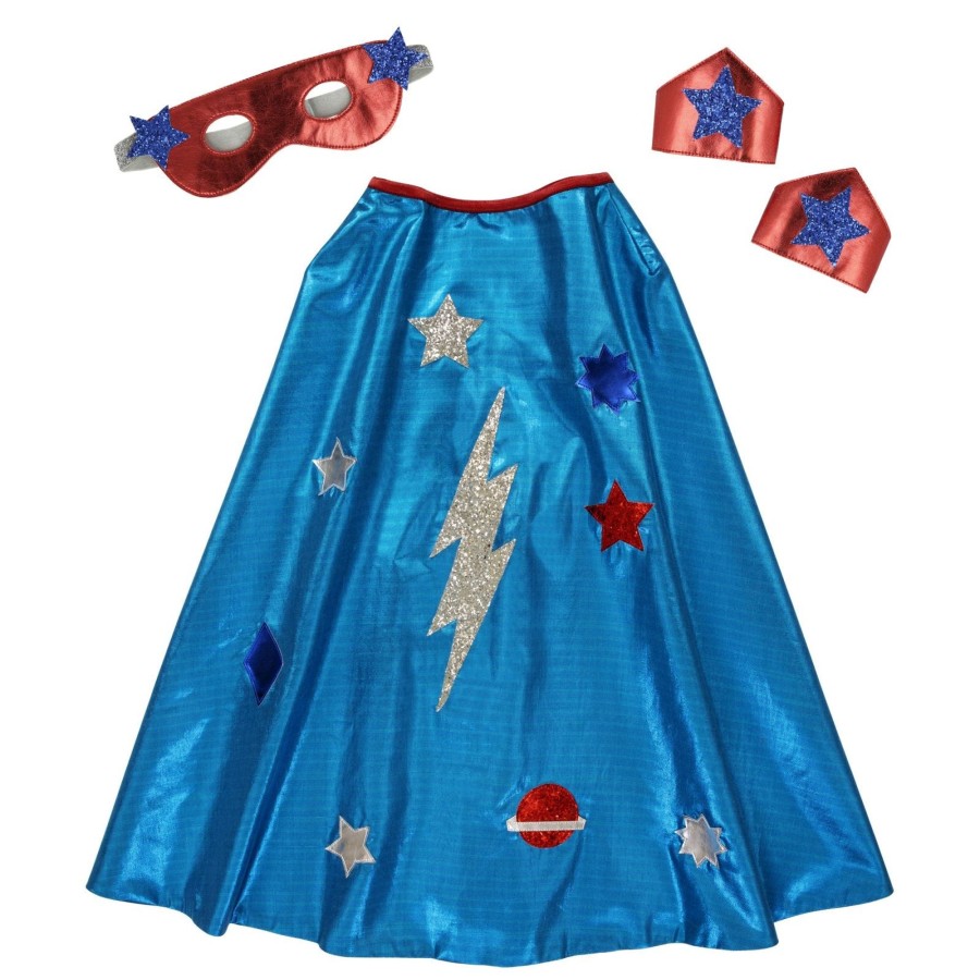 Toys Meri Meri Role Play | Meri Meri Blue Super Hero Dressing Up Set