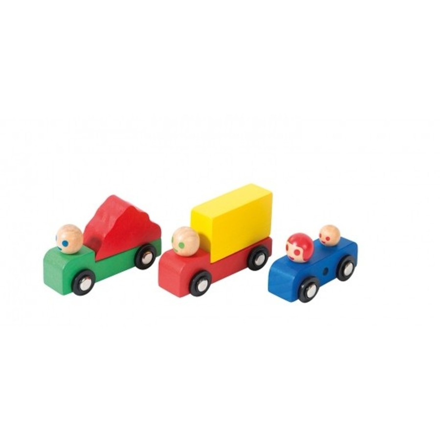 Toys Moulin Roty Vehicles And Accessories | Moulin Roty Wooden Cars Set