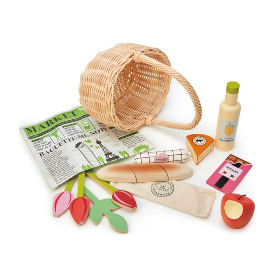 Toys Tender Leaf Toys Role Play | Tender Leaf Toys Wicker Shopping Basket