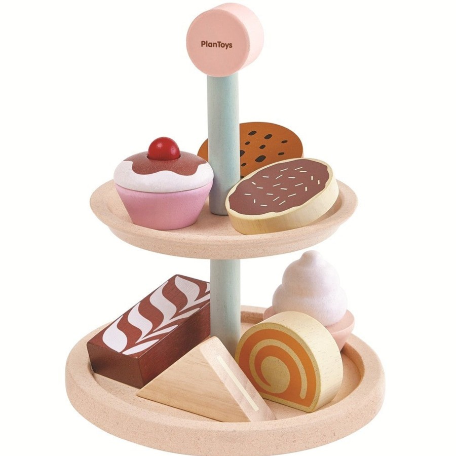 Toys Plan Toys / Plan City Gifts Under £25 | Plan Toys Wooden Cake Stand Set