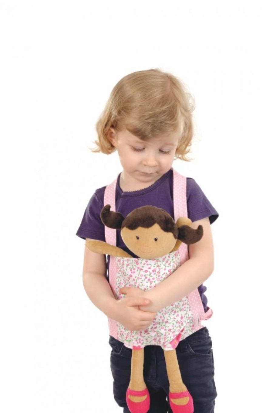 Toys Egmont Dolls | Egmont Doll Baby Carrier With Flowers