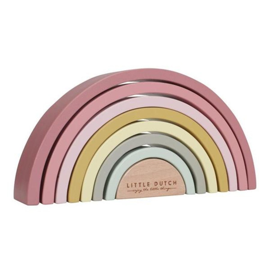 Interiors Chevron Down Icon Little Dutch | Little Dutch Rainbow Stacker Pink