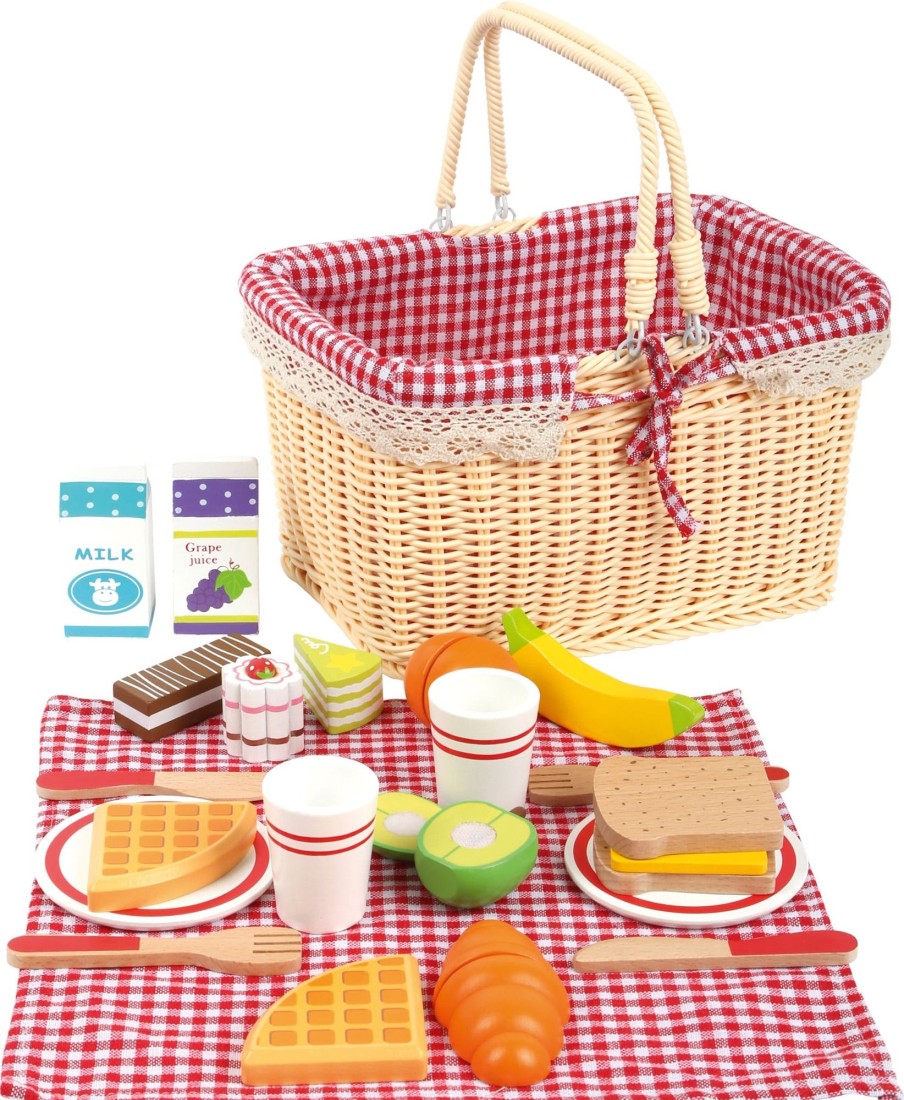 Toys Legler Role Play | Legler Breakfast Picnic Basket