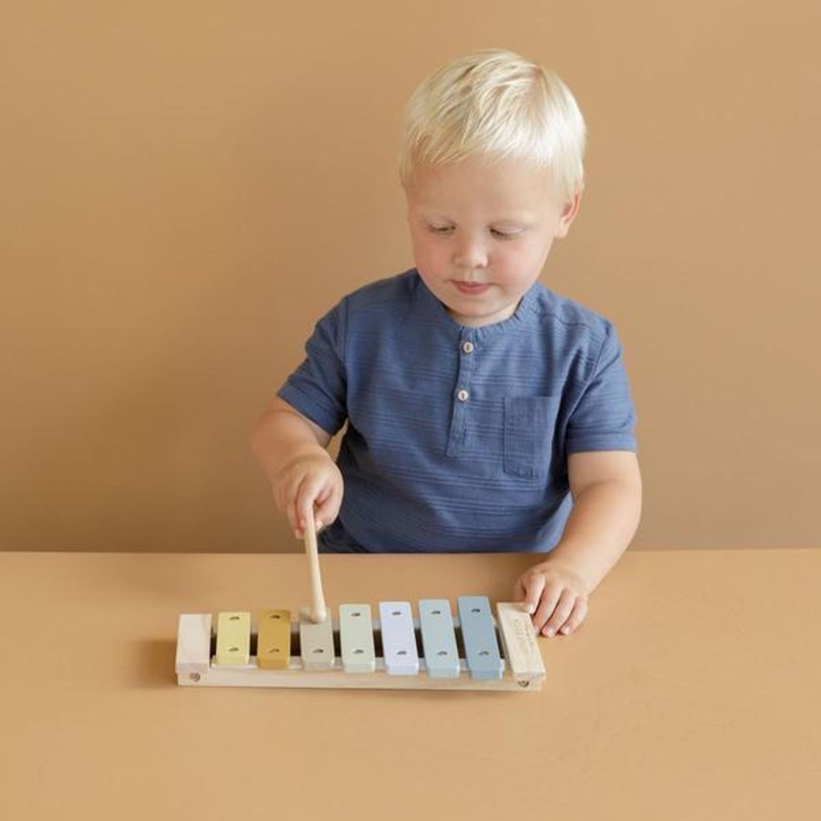 Toys Little Dutch Musical Toys | Little Dutch Wooden Xylophone Blue