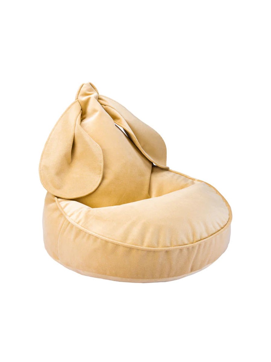 Interiors Chevron Down Icon Wigiwama | Wigiwama Velvet Salted Caramel Bunny Beanbag