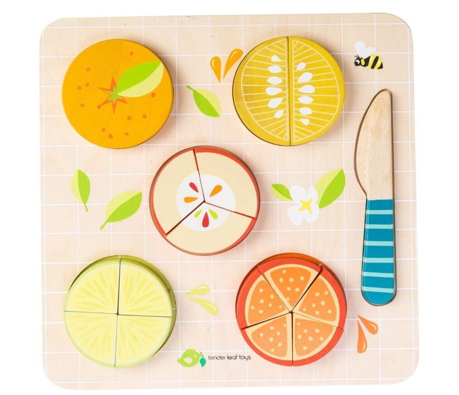 Toys Tender Leaf Toys Pre-School | Tender Leaf Toys Citrus Fractions Puzzle