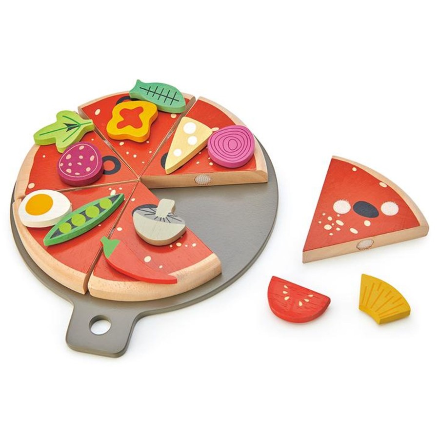 Toys Tender Leaf Toys Wooden Play Food | Tender Leaf Toys Pizza Party