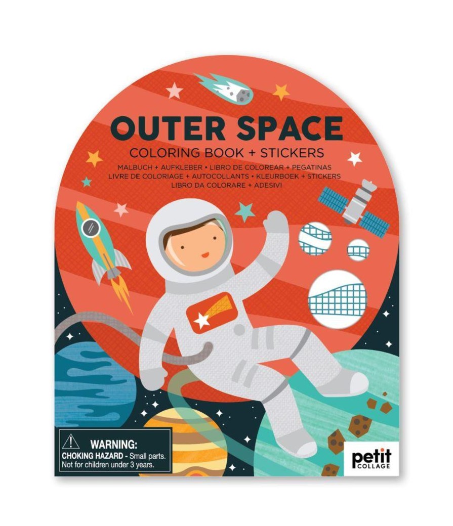 Toys Petit Collage Games & Books | Petit Collage Out Of Space Colouring Book