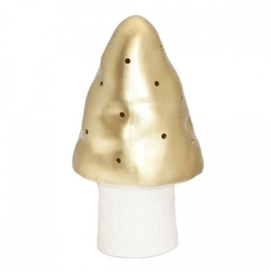 Interiors Chevron Down Icon Cottage Toys | Heico Gold Mushroom Night Light