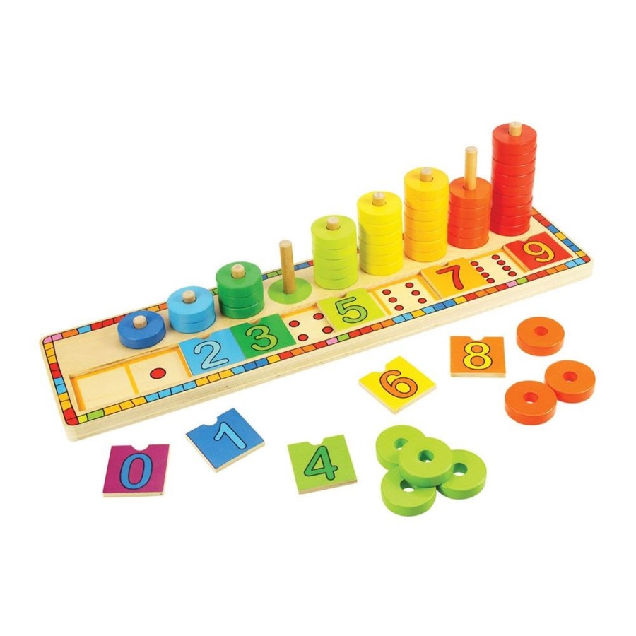 Toys Bigjigs Toys Puzzles And Blocks | Bigjigs Learn To Count Wooden Toy