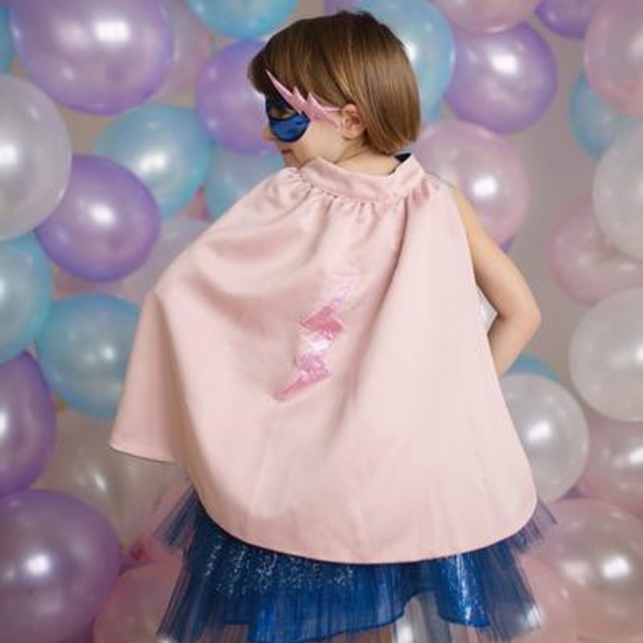 Accessories Chevron Down Icon Great pretenders | Great Pretenders Super Duper Tutu/Cape/Mask - Pink & Navy