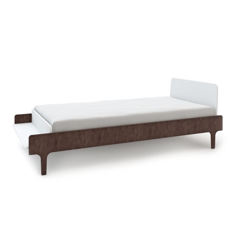 Interiors Chevron Down Icon Oeuf NYC | Oeuf River Single Bed In White & Walnut