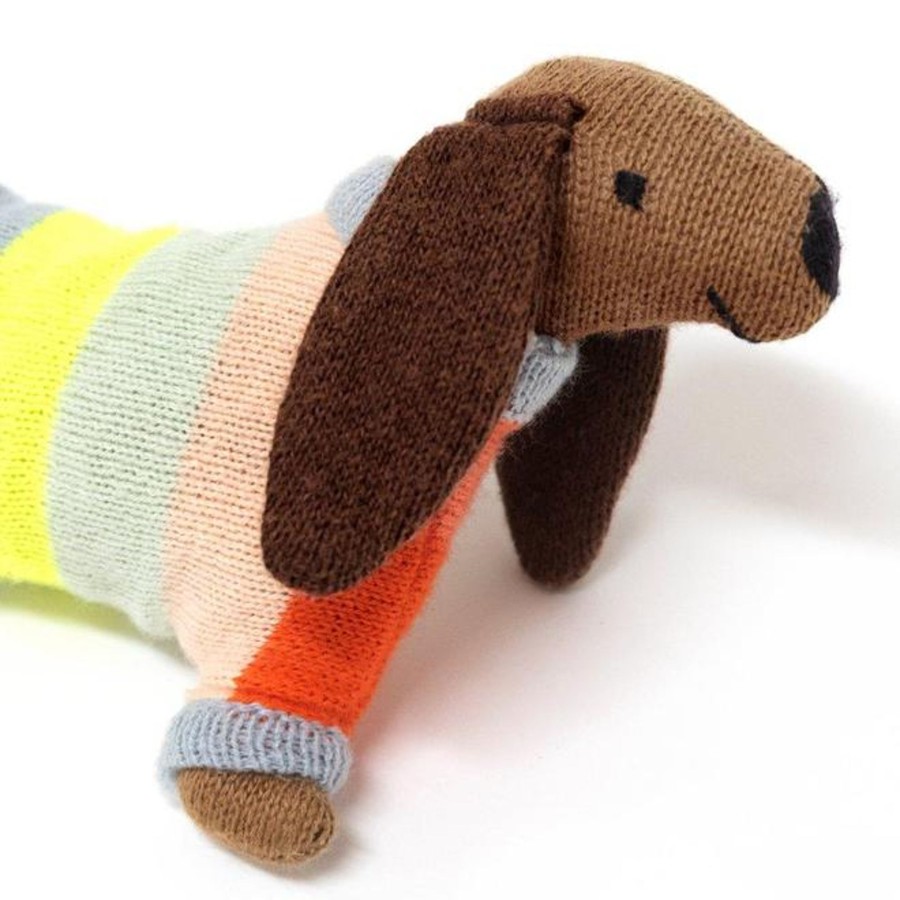 Toys Meri Meri Rattles & Musicals | Meri Meri Sausage Dog Baby Rattle