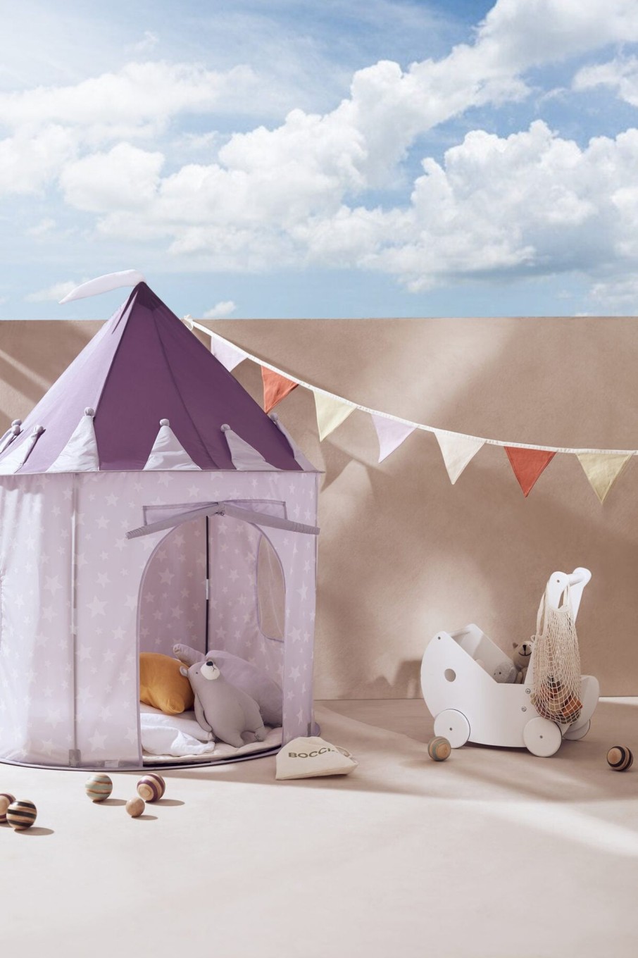 Interiors Chevron Down Icon Kids Concept | Kids Concept Play Tent Lilac Star