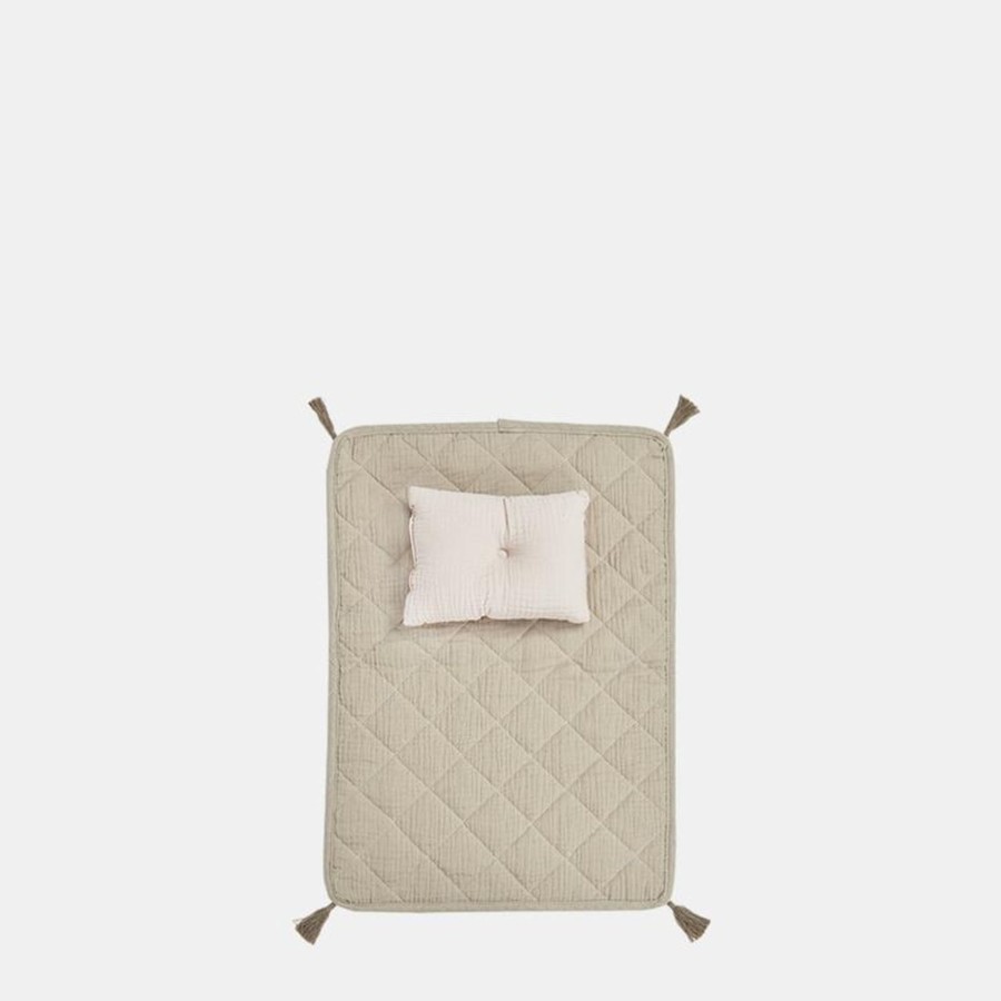 Toys Olli Ella Gifts Under £25 | Olli Ella Muslin Strolley Bedding Set Seafoam